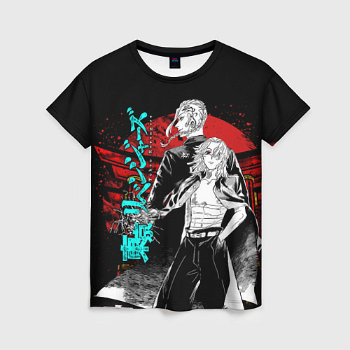 Женская футболка МАЙКИ ТОЙКИЙСКИЕ МСТИТЕЛИ НЕОН ЛОГО / 3D-принт – фото 1