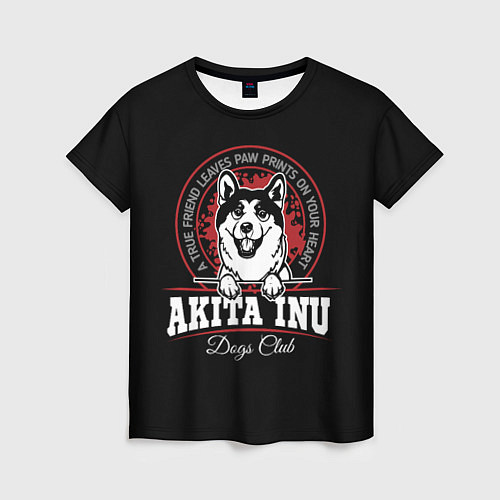 Женская футболка Акита-Ину Akita Inu / 3D-принт – фото 1