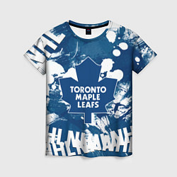 Футболка женская Торонто Мейпл Лифс, Toronto Maple Leafs, цвет: 3D-принт