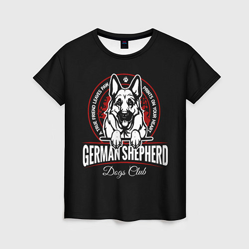 Женская футболка Немецкая Овчарка German Shepherd -1 / 3D-принт – фото 1