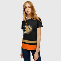 Футболка женская Anaheim Ducks Анахайм Дакс, цвет: 3D-принт — фото 2