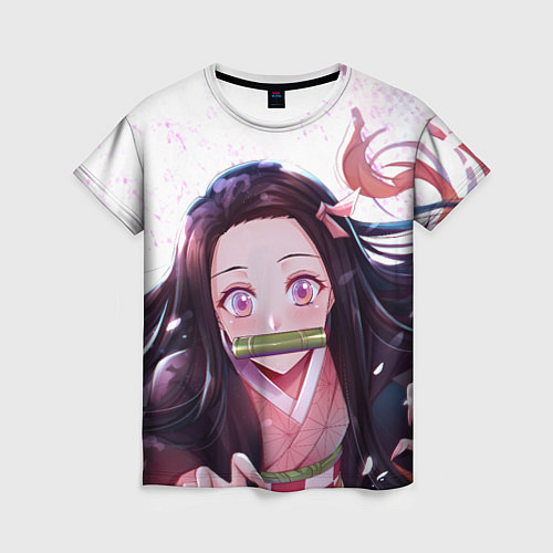 Женская футболка Незуко Камадо Nezuko / 3D-принт – фото 1