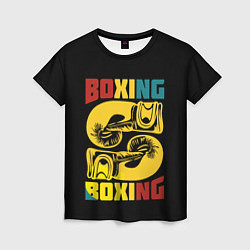Футболка женская Бокс, Boxing, цвет: 3D-принт