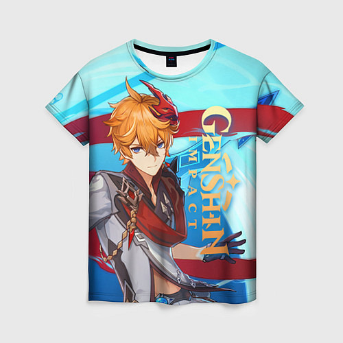 Женская футболка Геншин импакт: Тарталья / 3D-принт – фото 1