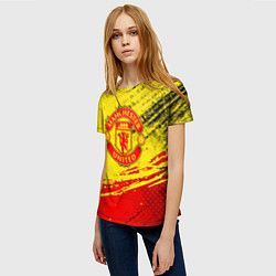 Футболка женская Manchester United Футбольный клуб, цвет: 3D-принт — фото 2
