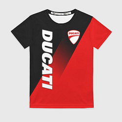Футболка женская DUCATI RED DEVIL MOTOCYCLE, цвет: 3D-принт