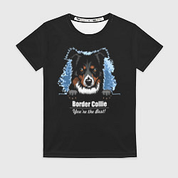Футболка женская Бордер-Колли Border-Collie, цвет: 3D-принт