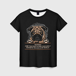 Женская футболка Собака Мопс