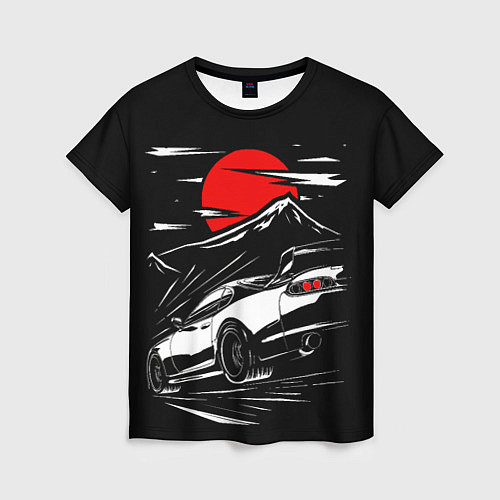 Женская футболка Toyota Supra: Red Moon / 3D-принт – фото 1