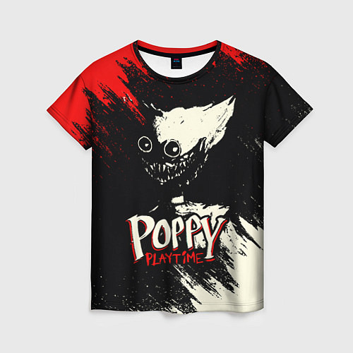 Женская футболка Poppy Playtime: Red & Black / 3D-принт – фото 1