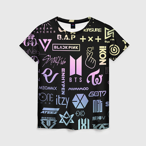 Женская футболка K-pop лого исполнителей / 3D-принт – фото 1