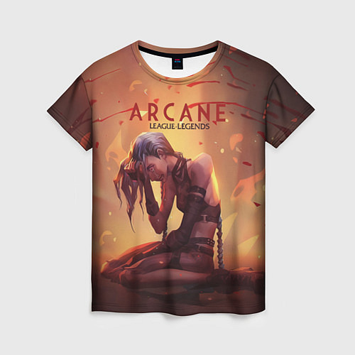 Женская футболка Arcane: League of Legends Jinx / 3D-принт – фото 1