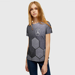 Футболка женская Mercedes-Benz vanguard pattern, цвет: 3D-принт — фото 2