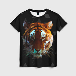Женская футболка Тигр стиль Low poly