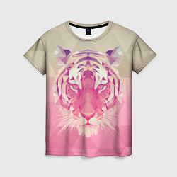Женская футболка Тигр лоу поли