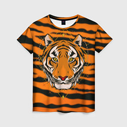 Женская футболка Тигр настоящий хищник