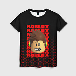 Футболка женская ROBLOX LEGO FACE УЗОР СОТЫ, цвет: 3D-принт