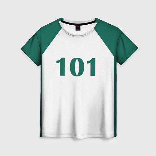 Женская футболка Как в Игре в Кальмара Футболка игрока 101 Жан Док- / 3D-принт – фото 1