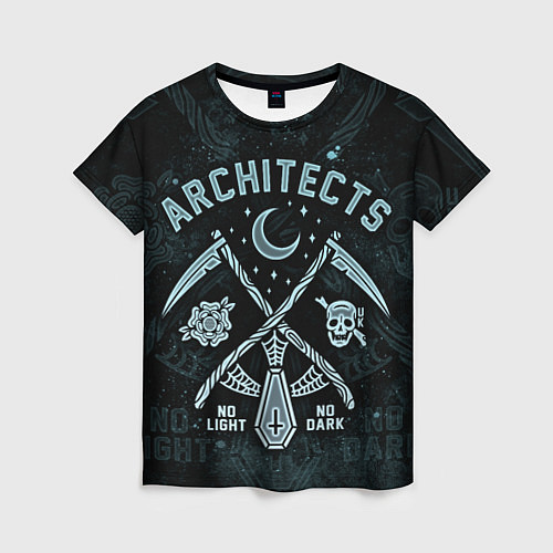 Женская футболка Architects, Alpha Omega / 3D-принт – фото 1
