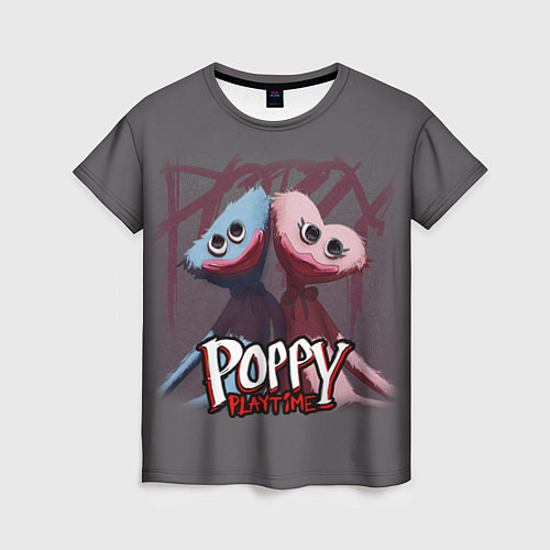 Женская футболка ХАГГИ ВАГГИ ПАРОЧКА - POPPY PLAYTIME / 3D-принт – фото 1