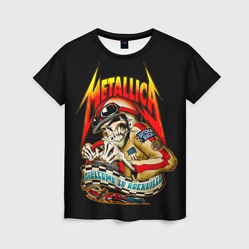 Женская футболка Metallica WELCOME TO ROCKVILLE / 3D-принт – фото 1