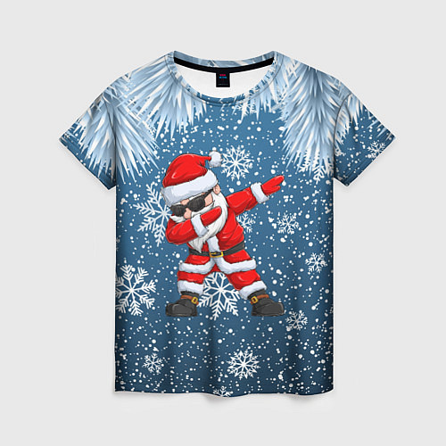 Женская футболка DAB SANTA WINTER / 3D-принт – фото 1