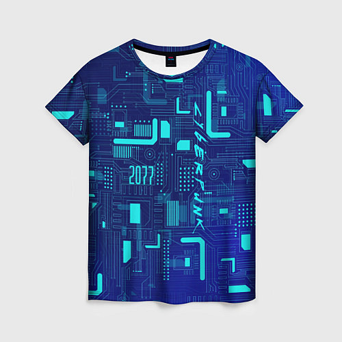 Женская футболка Киберпанк Зима 2022 / 3D-принт – фото 1