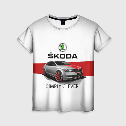 Женская футболка Skoda Rapid Sport / 3D-принт – фото 1