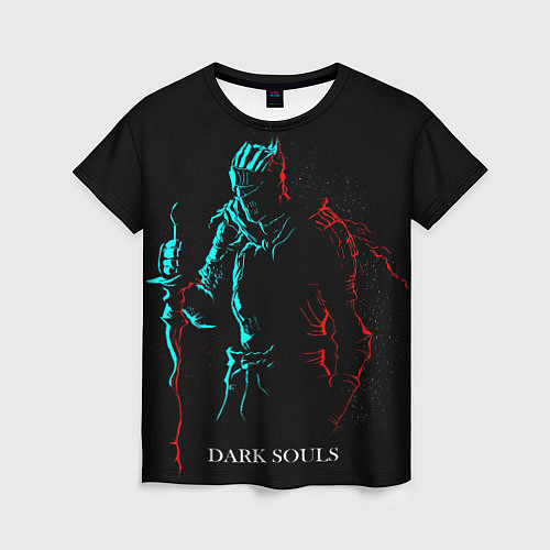 Женская футболка Dark Souls NEON Силуэт / 3D-принт – фото 1