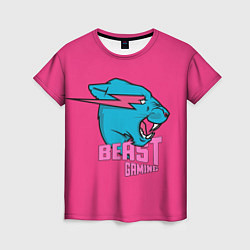 Женская футболка Mr Beast Gaming Full Print Pink edition