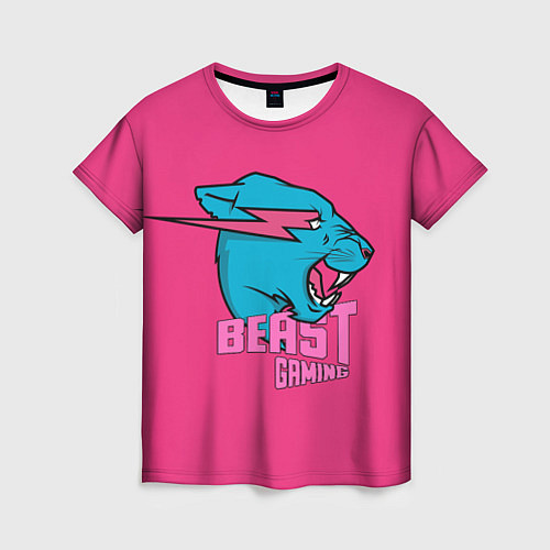 Женская футболка Mr Beast Gaming Full Print Pink edition / 3D-принт – фото 1