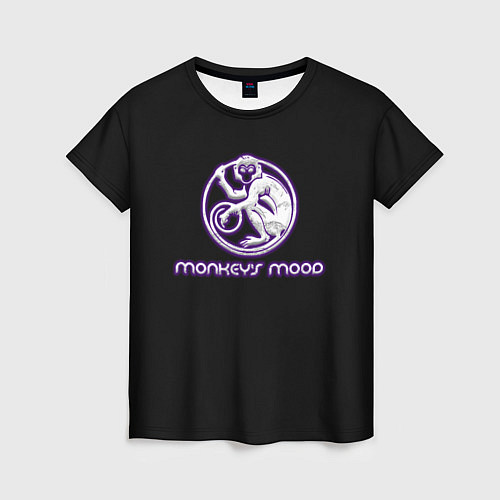 Женская футболка Monkeys mood / 3D-принт – фото 1
