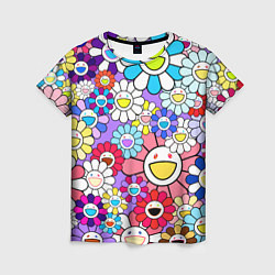 Женская футболка Цветы Takashi Murakami