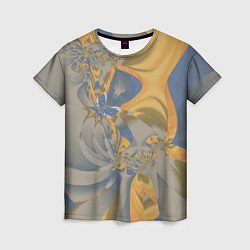 Женская футболка Орхидеи Небо и песок Абстракция 403-1