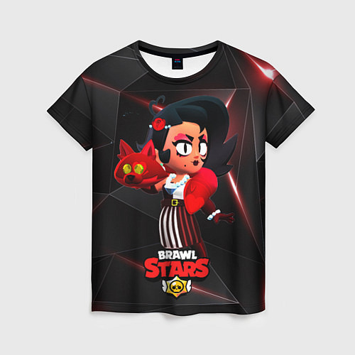 Женская футболка LOLA BRAWL STARS redblack / 3D-принт – фото 1