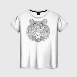 Женская футболка Тигр из узоров