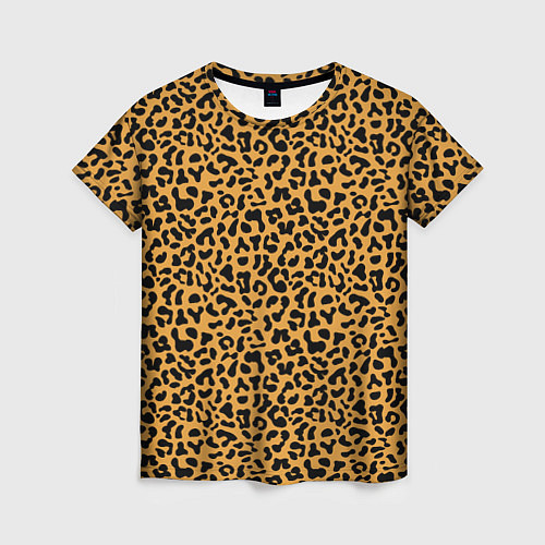 Женская футболка Леопард Leopard / 3D-принт – фото 1