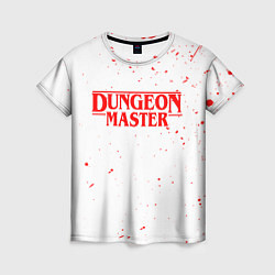 Женская футболка DUNGEON MASTER BLOOD ГАЧИМУЧИ БЕЛЫЙ