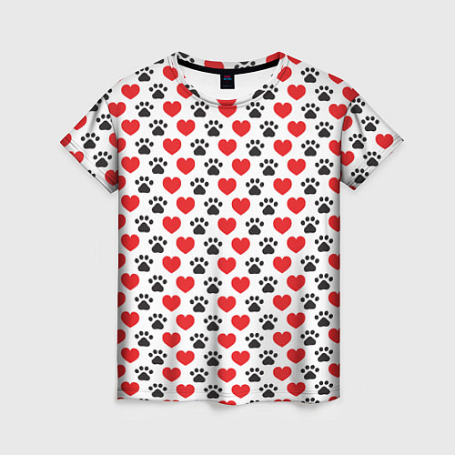Женская футболка Четвероногий Любимец / 3D-принт – фото 1