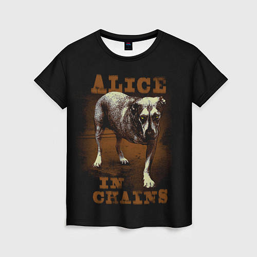 Женская футболка Alice in chains Dog / 3D-принт – фото 1