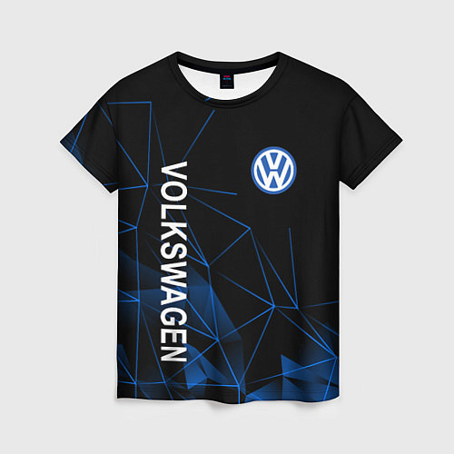 Женская футболка Volkswagen, Фольцваген Геометрия / 3D-принт – фото 1