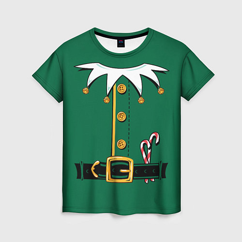 Женская футболка Christmas Elf Outfit / 3D-принт – фото 1