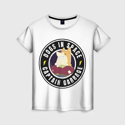 Женская футболка Собаки в космосе Капитан Бардак / 3D-принт – фото 1