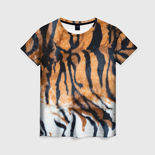 Женская футболка Шкура тигра Новый год 2022 / 3D-принт – фото 1