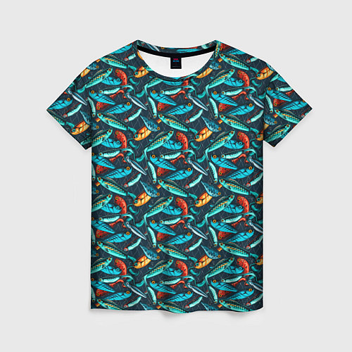 Женская футболка Рыболовные Воблеры / 3D-принт – фото 1