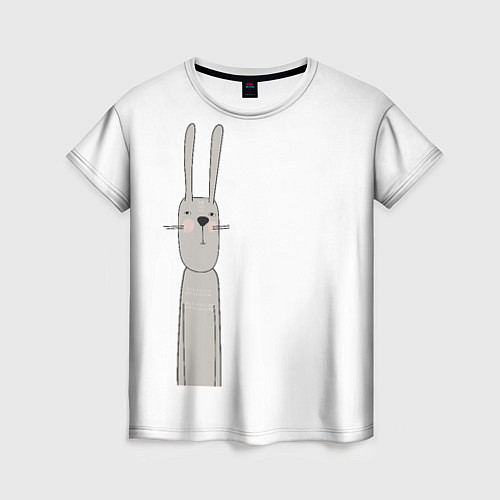 Женская футболка Заяц Морковец / 3D-принт – фото 1
