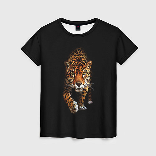 Женская футболка Big Cat Leo / 3D-принт – фото 1