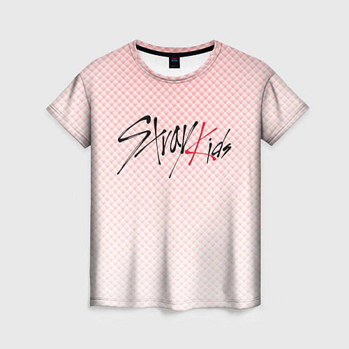 Женская футболка Stray kids лого, K-pop ромбики / 3D-принт – фото 1