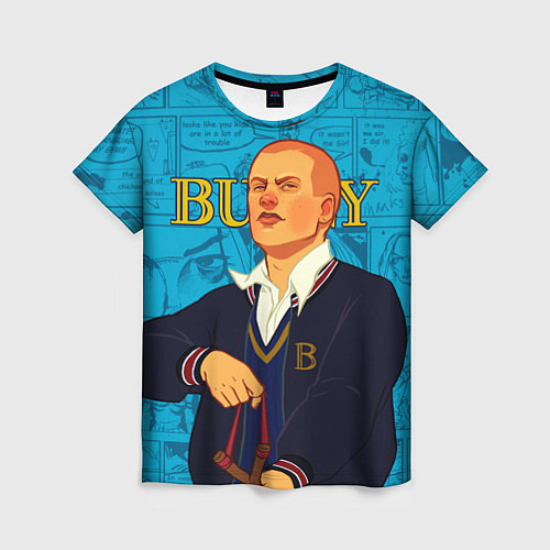 Женская футболка Bully, Джимми Хопкинс / 3D-принт – фото 1