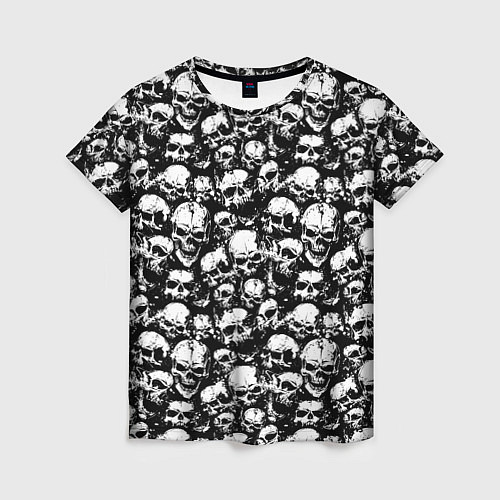 Женская футболка Screaming skulls / 3D-принт – фото 1